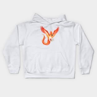 Red flying Phoenix Kids Hoodie